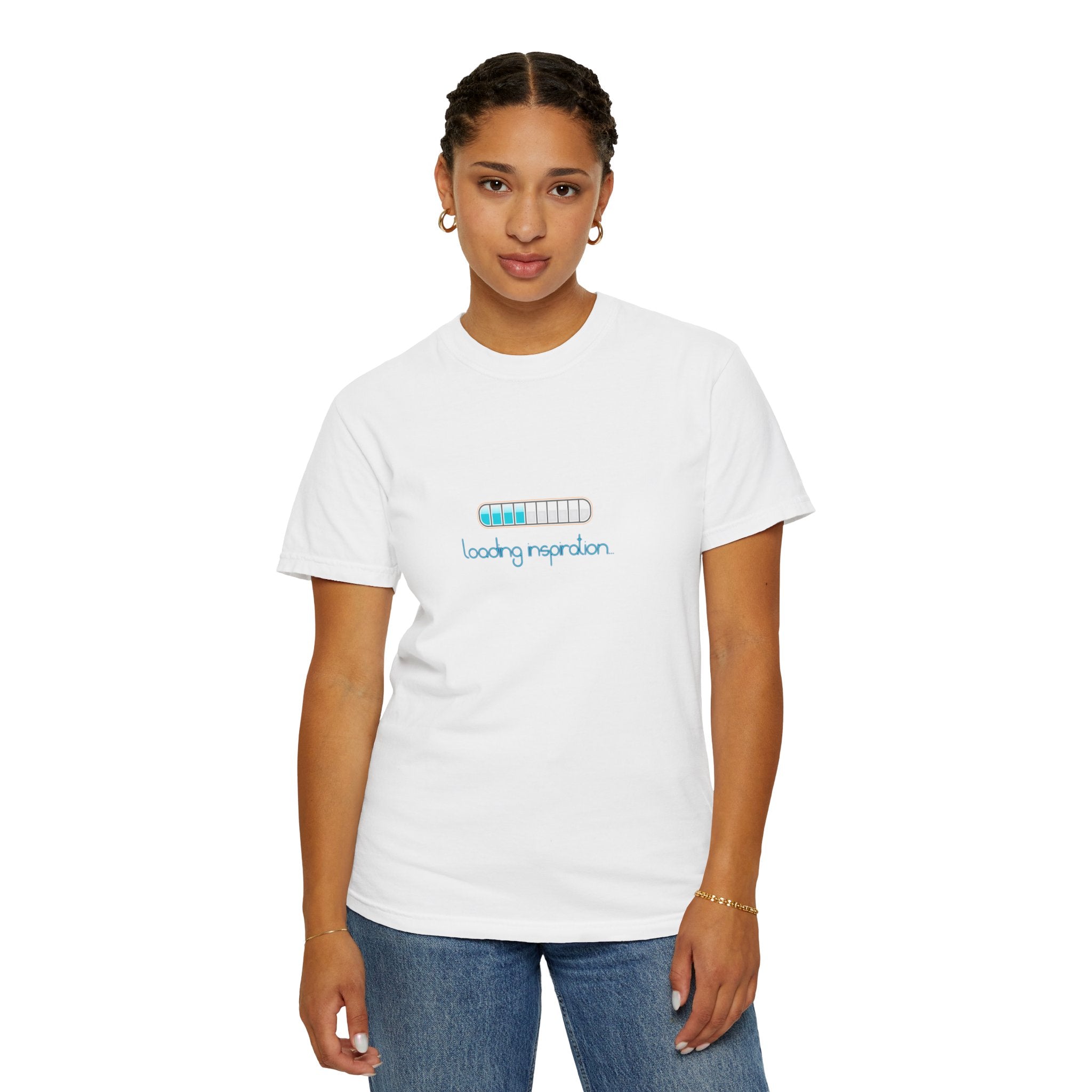 T‑Shirt — "Loading Inspiration" Minimal Progress Bar Graphic Tee