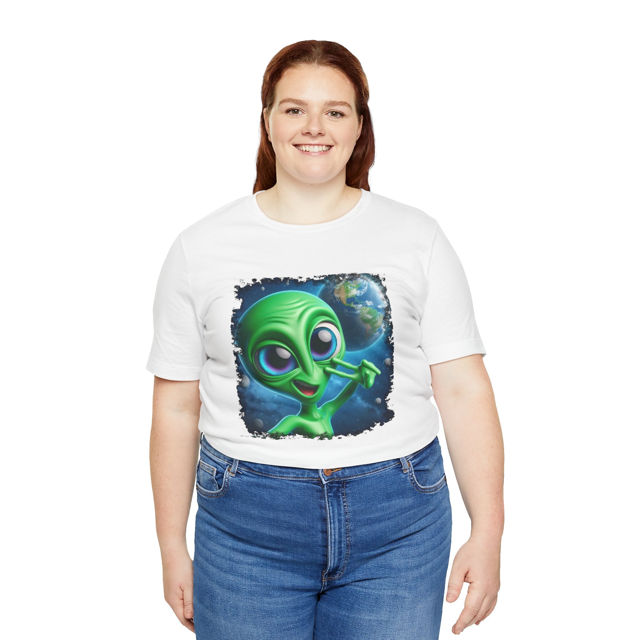 Unisex Jersey Alien Selfie Short Sleeve Tee