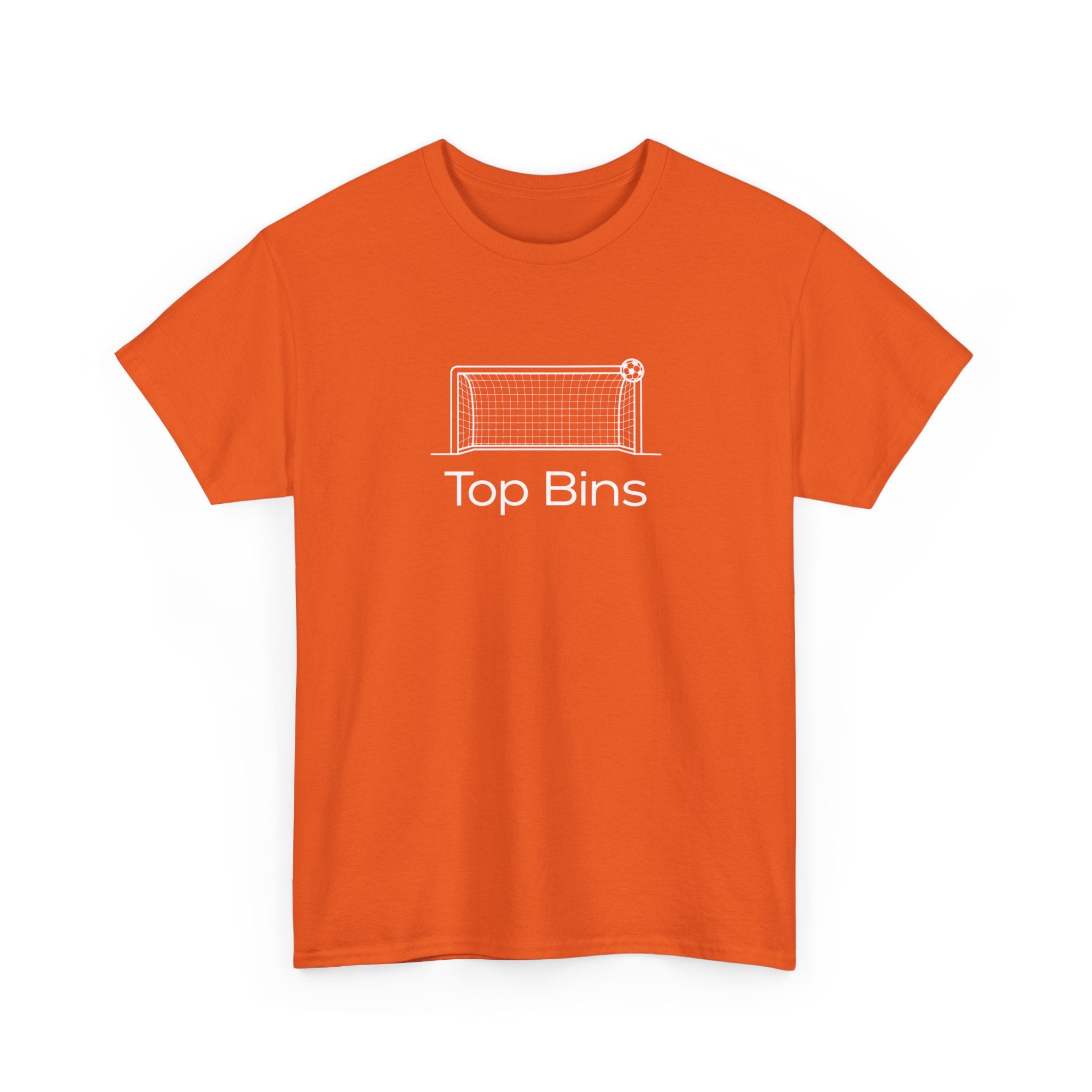 Top Bins T-Shirt – Minimal Soccer Goal Graphic Tee