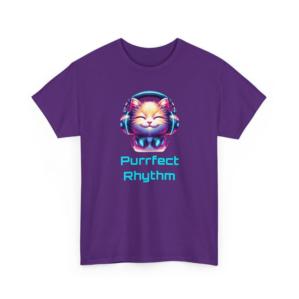 Purrfect Rhythm Tee — Cute Cat DJ Graphic T-Shirt