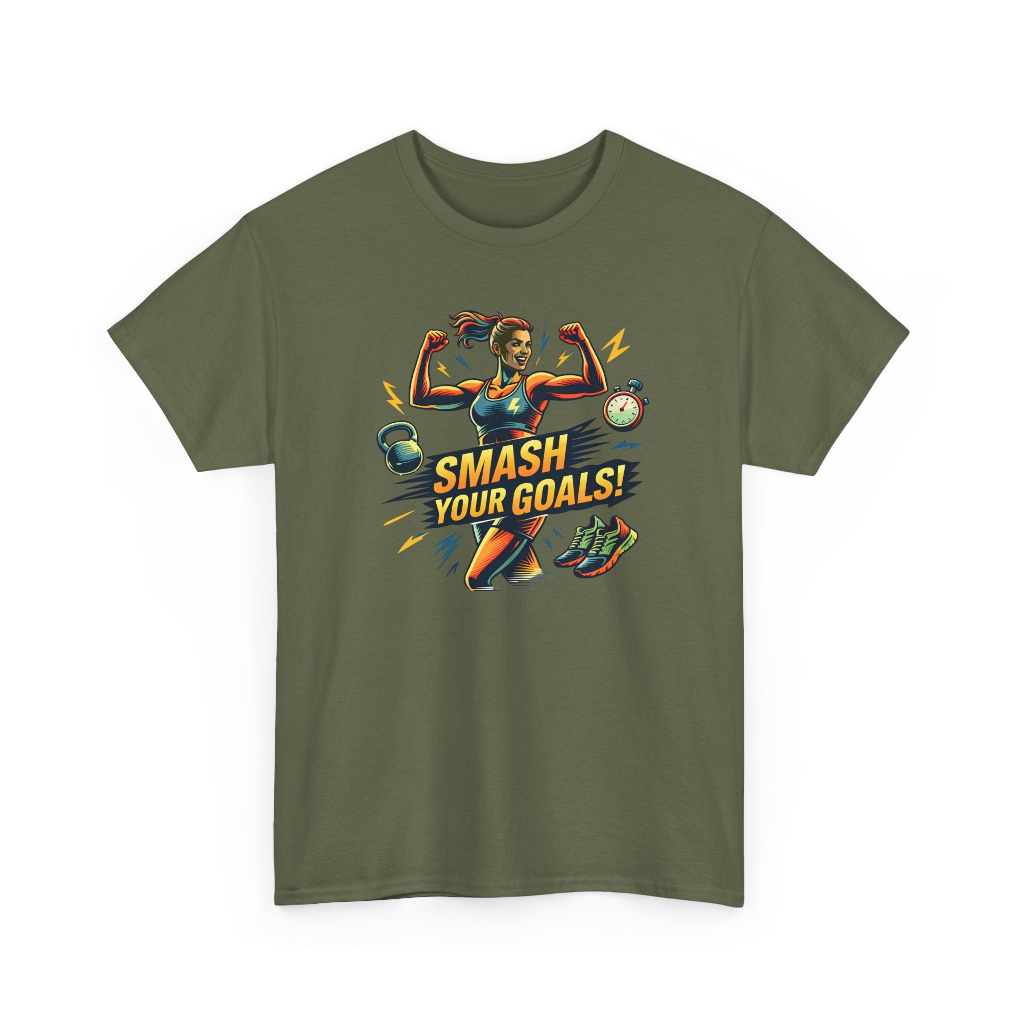 Smash Your Goals T‑Shirt — Motivational Fitness Tee