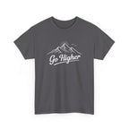 Go Higher Mountain Tee — Inspirational Outdoor Hiking  Climbing Graphic T-Shirt