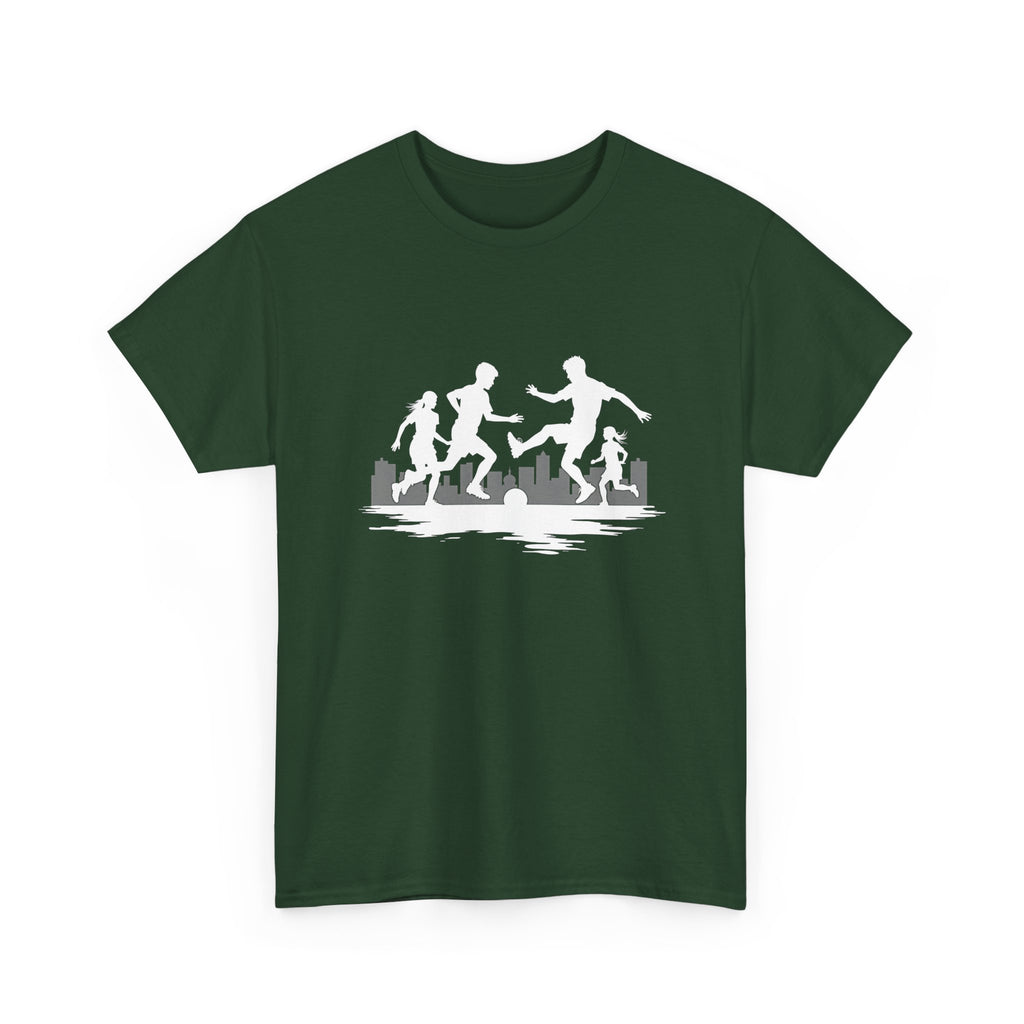 Youth Playing Soccer Silhouette Tee – Fun Outdoor Play Graphic T‑Shirt