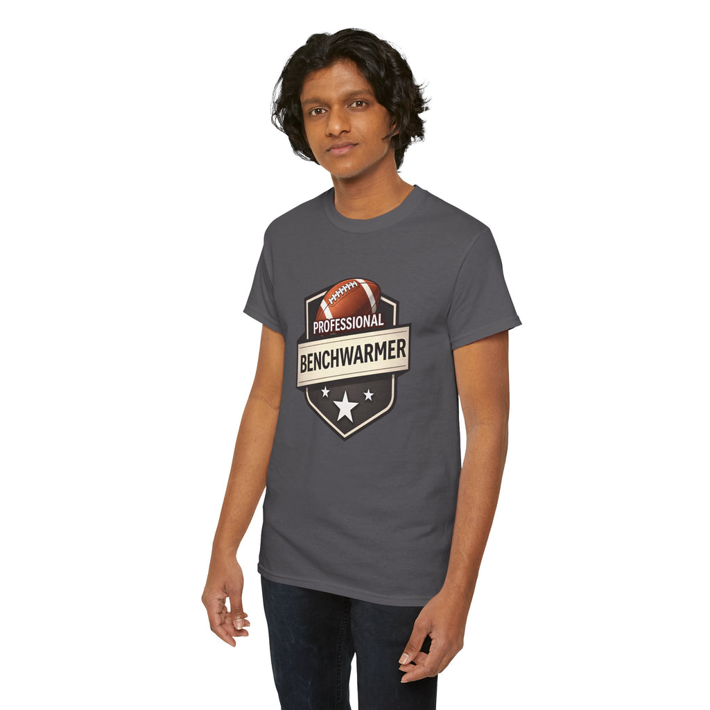 Professional Benchwarmer Football T‑Shirt — Funny Sports Tee for Fans & Backup Players