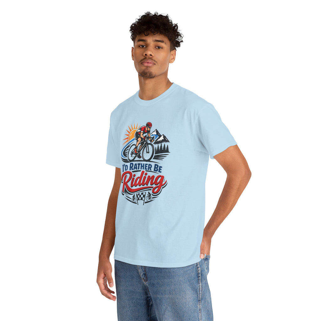 I'd Rather Be Riding T-Shirt — Cyclist Mountain Biking Tee