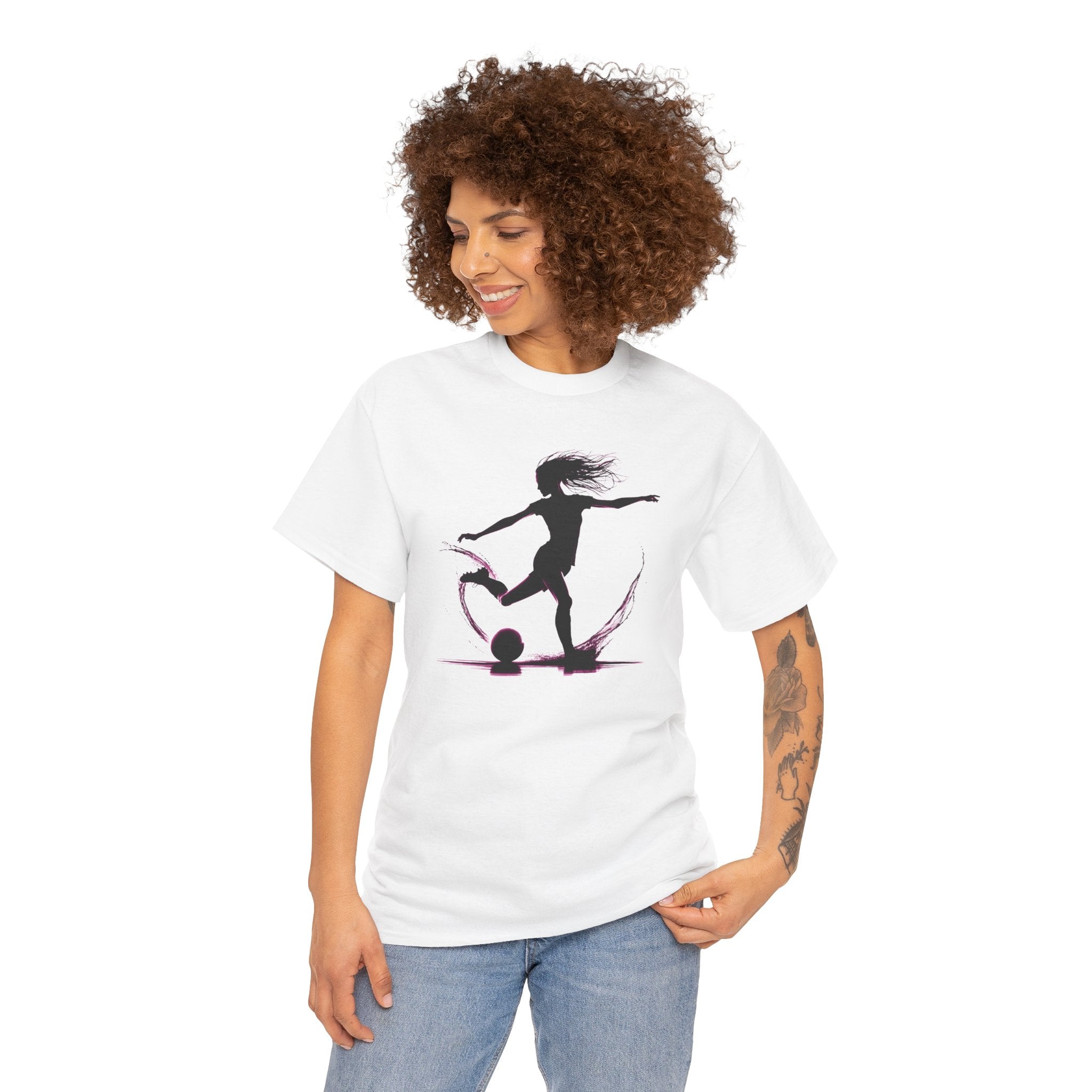 Woman Soccer Player Silhouette T‑Shirt