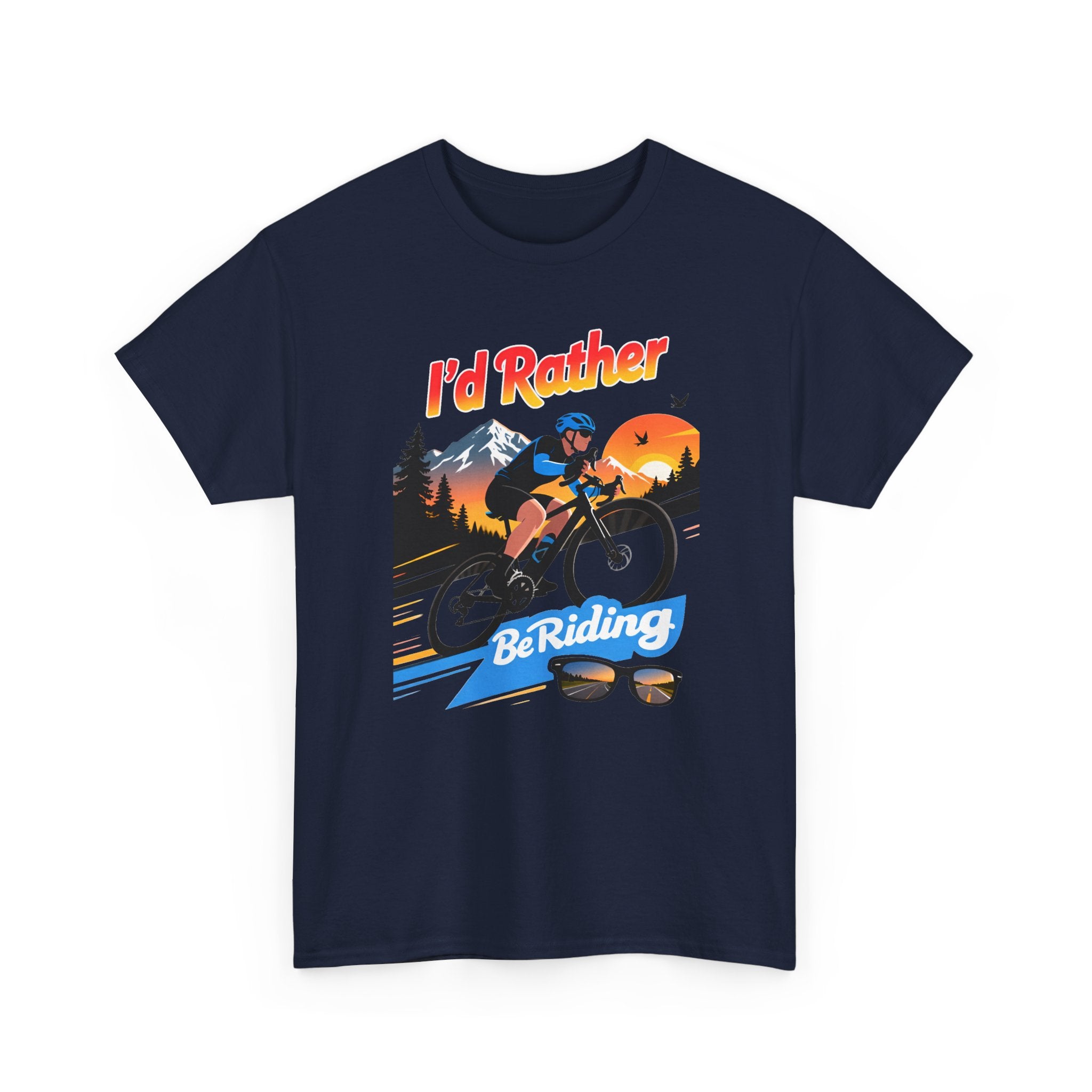 Cycling T-Shirt — "I'd Rather Be Riding" Graphic Tee