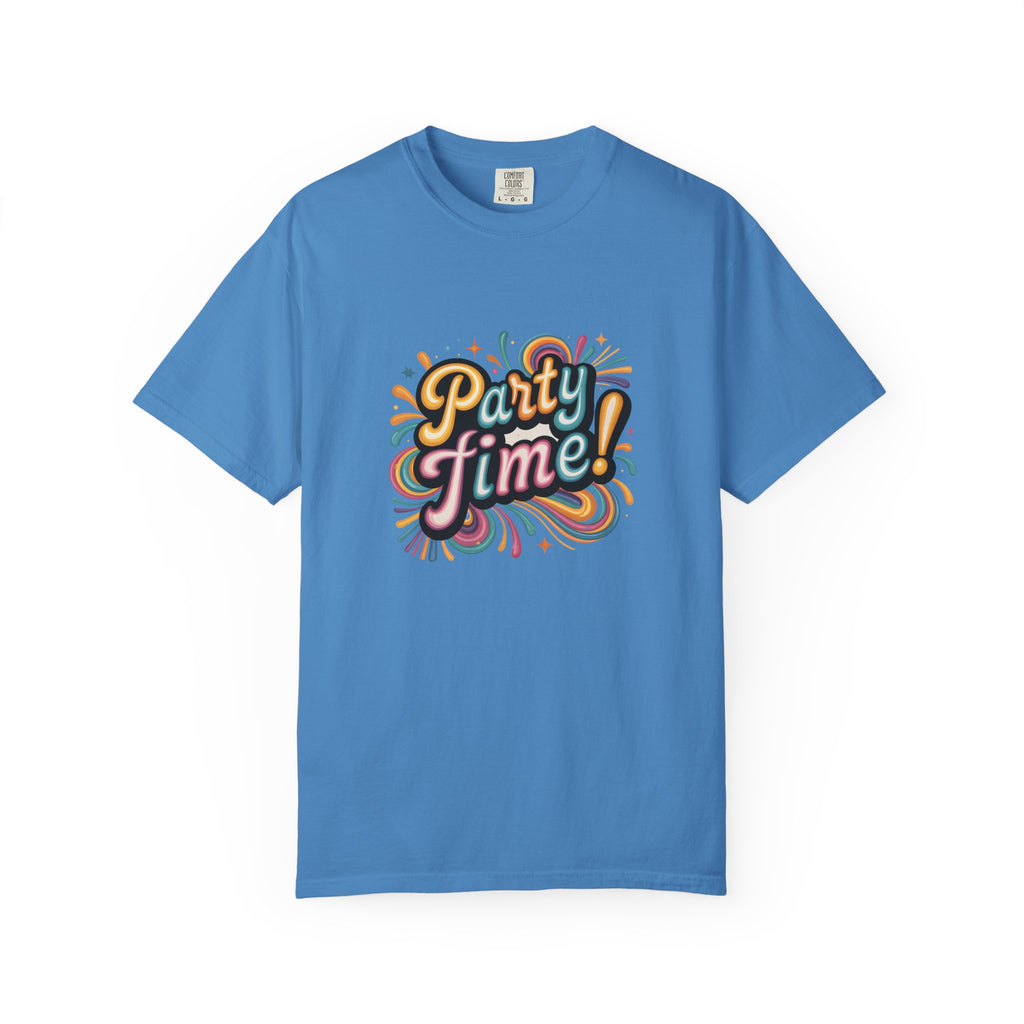 Party Time! Graphic T-Shirt — Retro Colorful Celebration Tee
