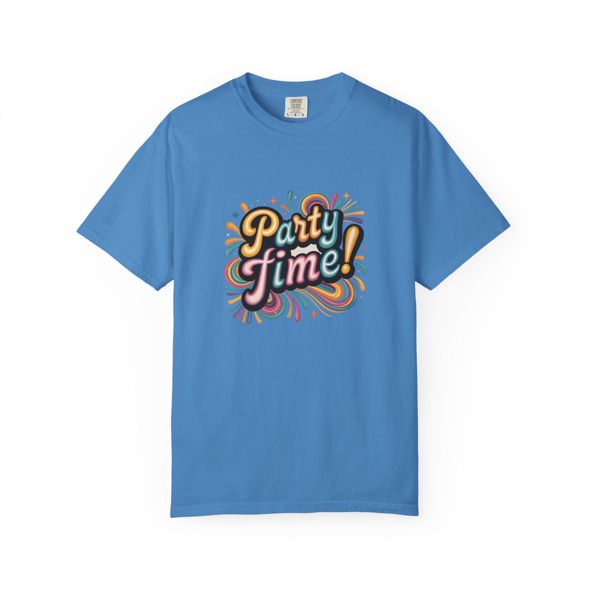 Party Time! Graphic T-Shirt — Retro Colorful Celebration Tee
