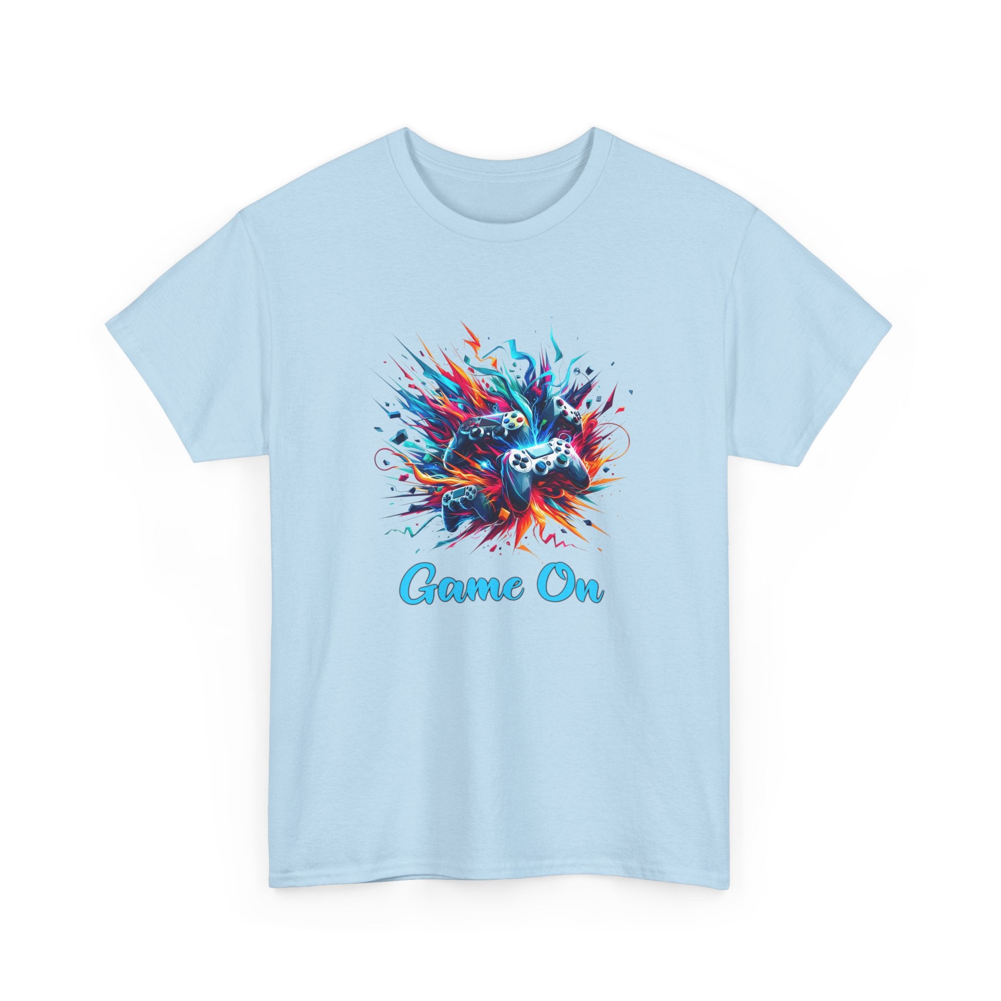 Gaming T-Shirt — 'Game On' Color Splash Controller Tee