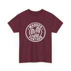 T-Shirt — 'Wander Further' Hiking Boots Graphic Tee — Outdoor Adventure Shirt