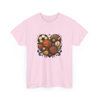 Sports Heart Graphic Tee — Basketball, Soccer & Baseball Love Shirt