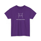 Funny Cat Face T-Shirt — 'Resting Hangry Personality' Minimalist Graphic Tee