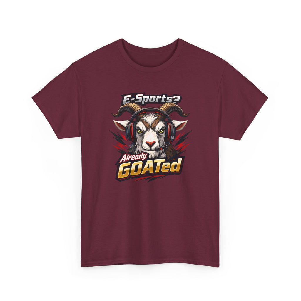 GOATed Esports T-Shirt – “Already GOATed” Sports Fan Graphic Tee