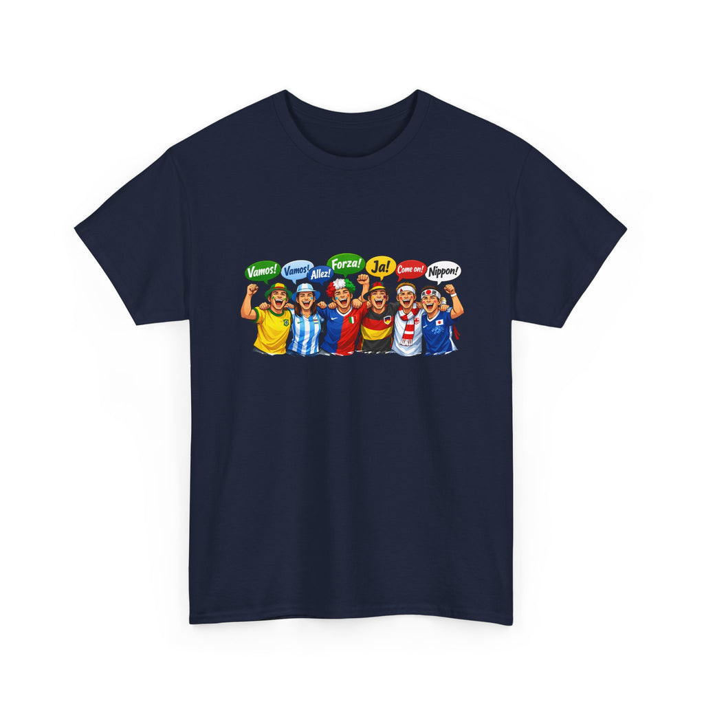 Soccer Fans Group Graphic Tee — World Cup Multinational Fans Shirt