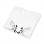 Fairy Mirror V-Neck Tee — Ethereal Twin Fairy Graphic Shirt