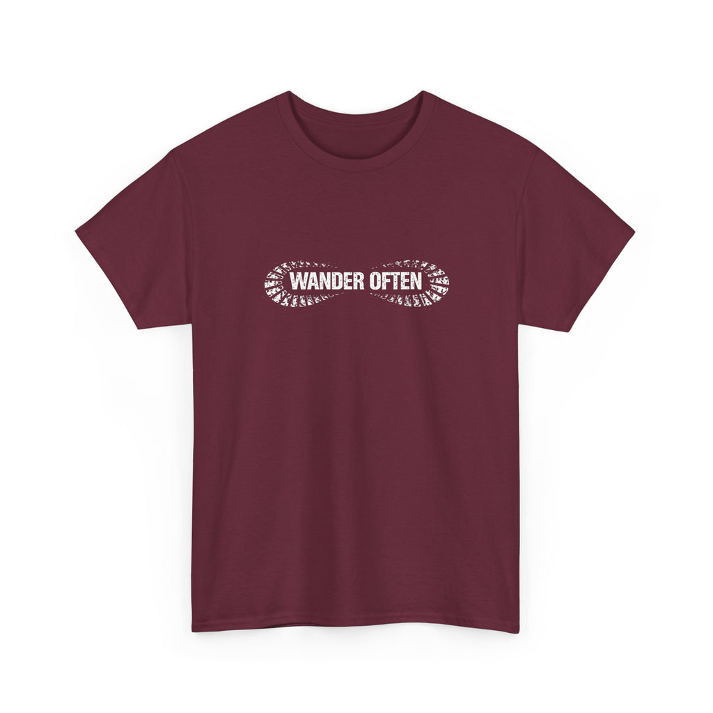Wander Often T‑Shirt — Minimal Adventure Tee for Travelers & Hikers