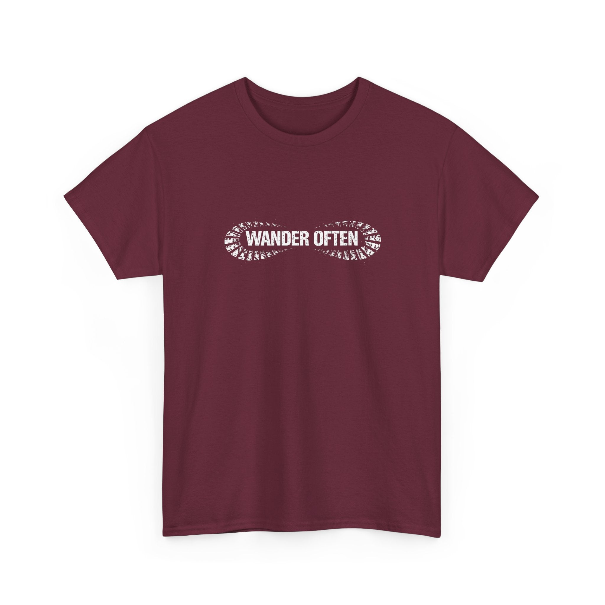 Wander Often T‑Shirt — Minimal Adventure Tee for Travelers & Hikers