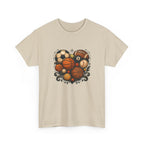 Sports Heart Graphic Tee — Basketball, Soccer & Baseball Love Shirt