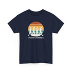Retro Walking Silhouette T‑Shirt - Smartphone Zombies