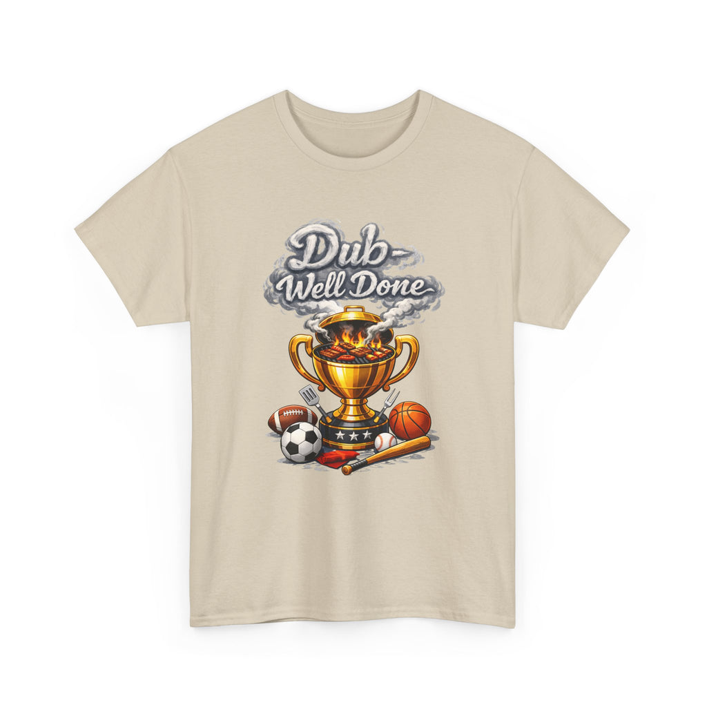 Dub Well Done Sports Trophy T‑Shirt — Soccer, Basketball & Baseball Champion Tee