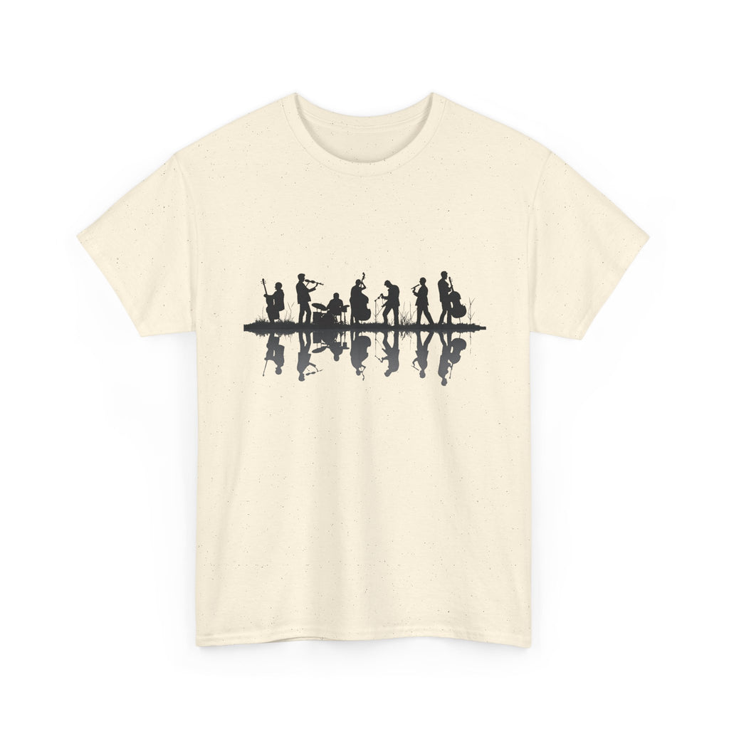 Music Band Silhouette Tee — Musicians Reflection T-Shirt