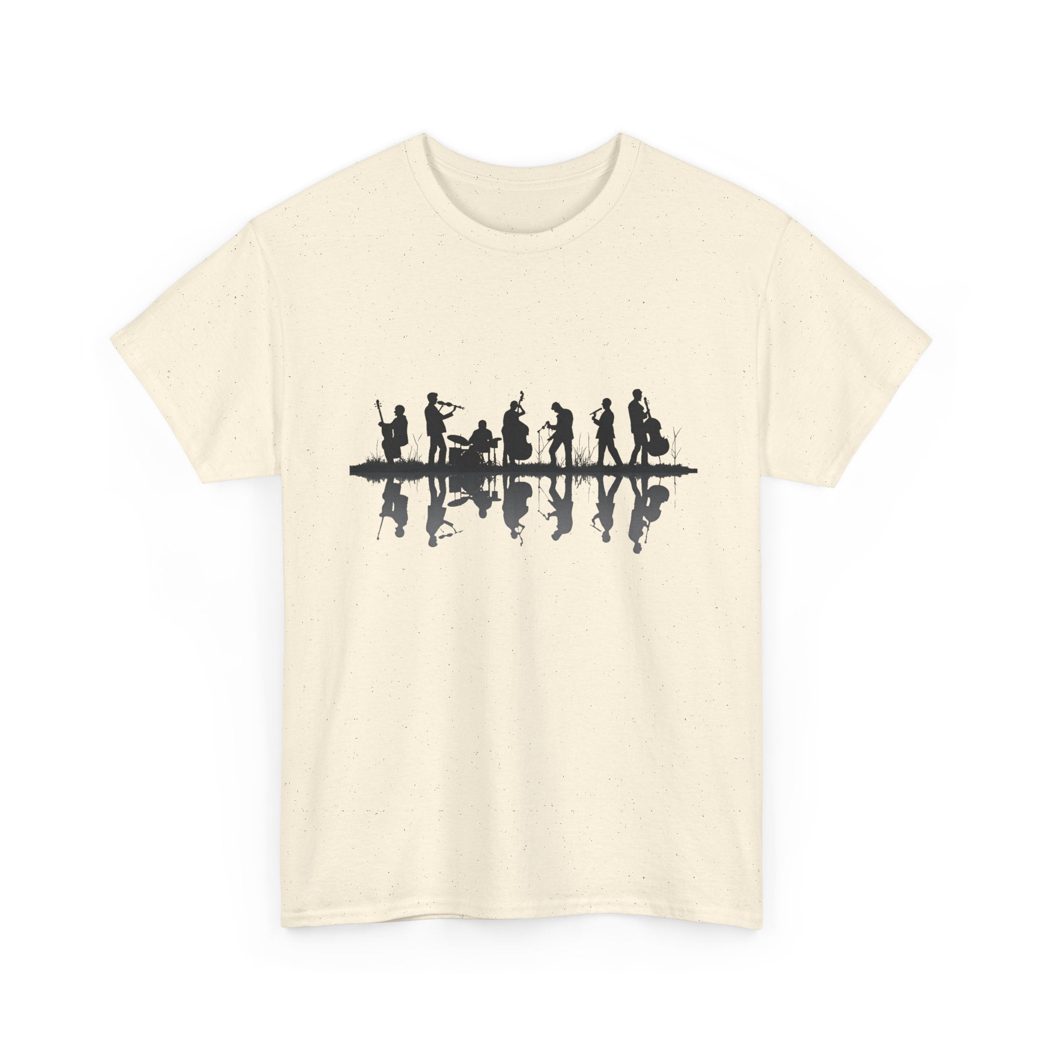 Music Band Silhouette Tee — Musicians Reflection T-Shirt