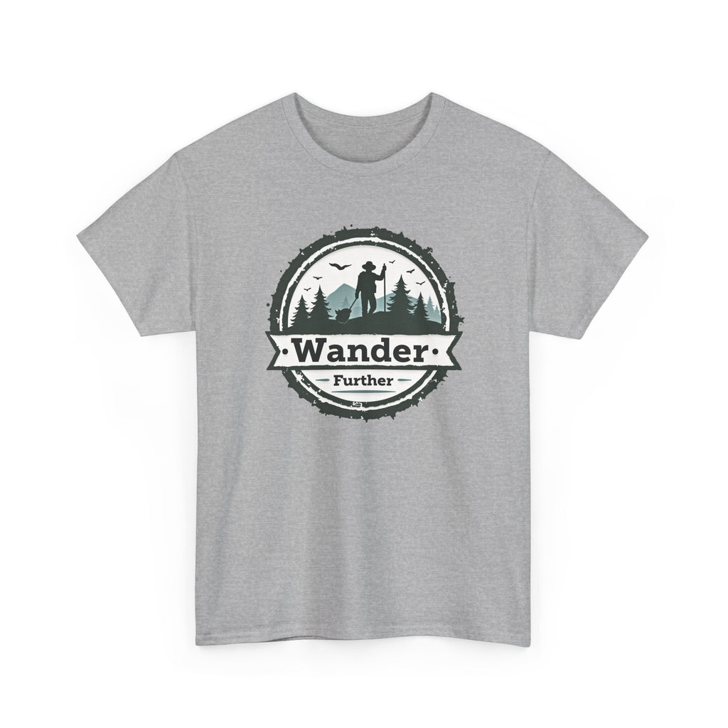 Wander Further T‑Shirt — Adventure Graphic Tee for Hikers & Outdoor Lovers