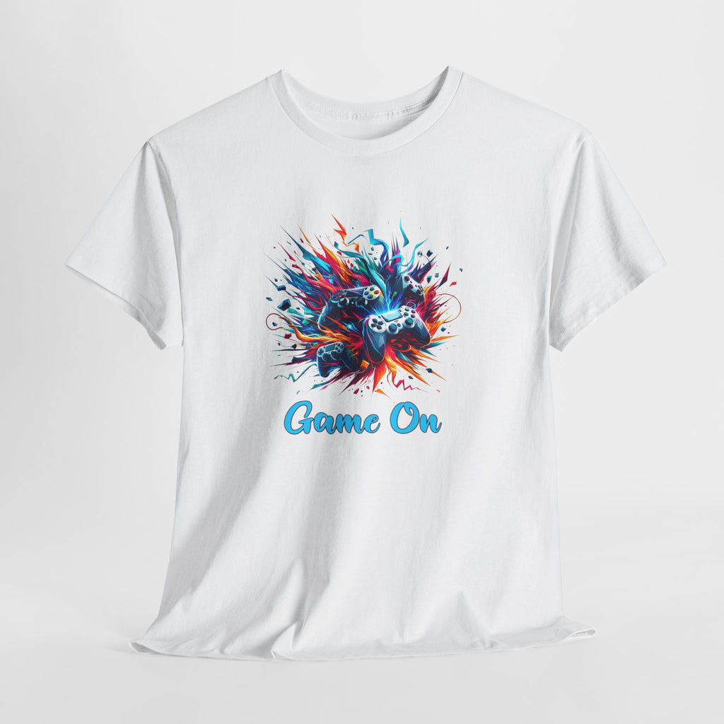 Gaming T-Shirt — 'Game On' Color Splash Controller Tee