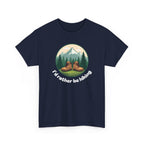 Hiking T-Shirt — 'I'd Rather Be Hiking' Mountain & Camping Graphic Tee