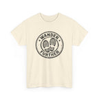 T-Shirt — 'Wander Further' Hiking Boots Graphic Tee — Outdoor Adventure Shirt