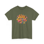 Stay Weird T-Shirt — Retro Rainbow Graphic Tee