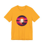 Sunset Fishing T‑Shirt — Retro Ocean Silhouette Tee Woman Fishing