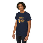 Made It Through Today T-Shirt — Funny Beer Graphic Tee for Celebration & Self-Care