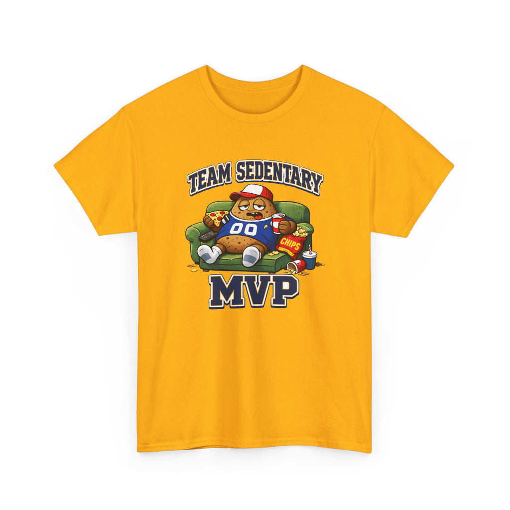 Funny Sports Fan Couch Potato 'Team Sedentary MVP' T-Shirt — Lazy Couch MVP Tee