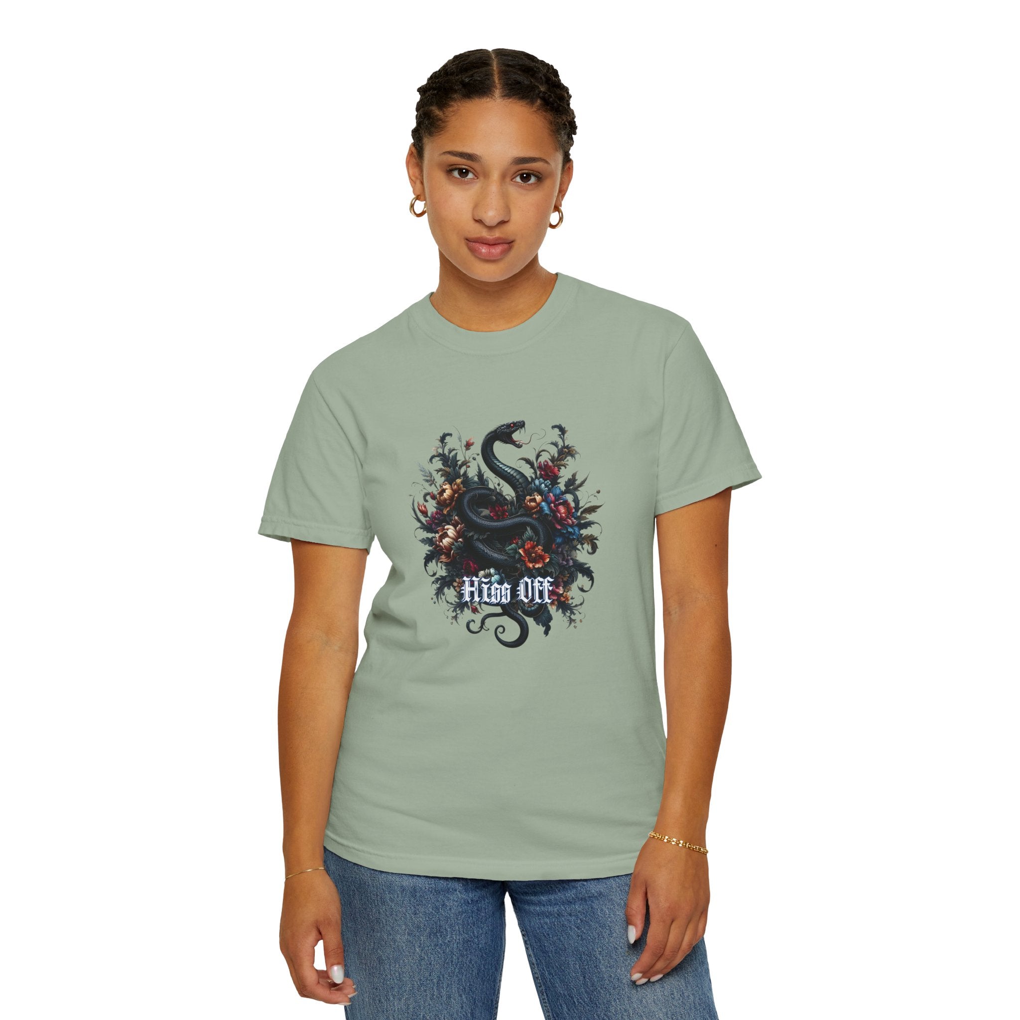 Snake Floral 'Hiss Off' T-Shirt