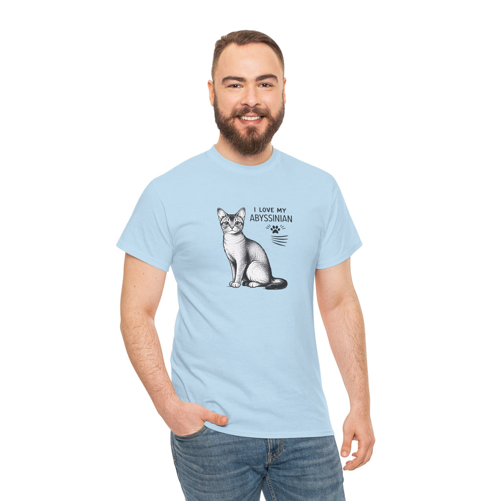 Abyssinian Cat T‑Shirt – "I Love My Abyssinian" Graphic Tee