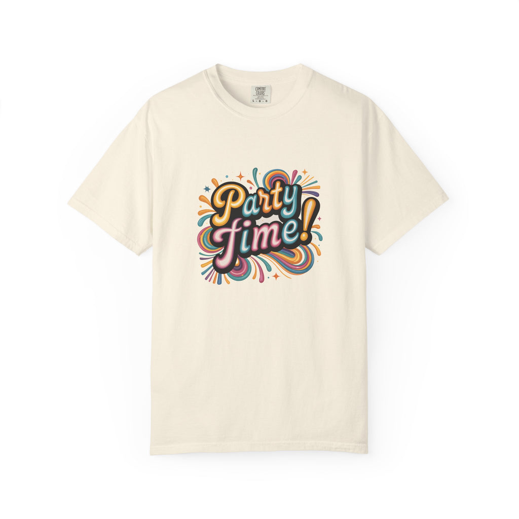 Party Time! Graphic T-Shirt — Retro Colorful Celebration Tee