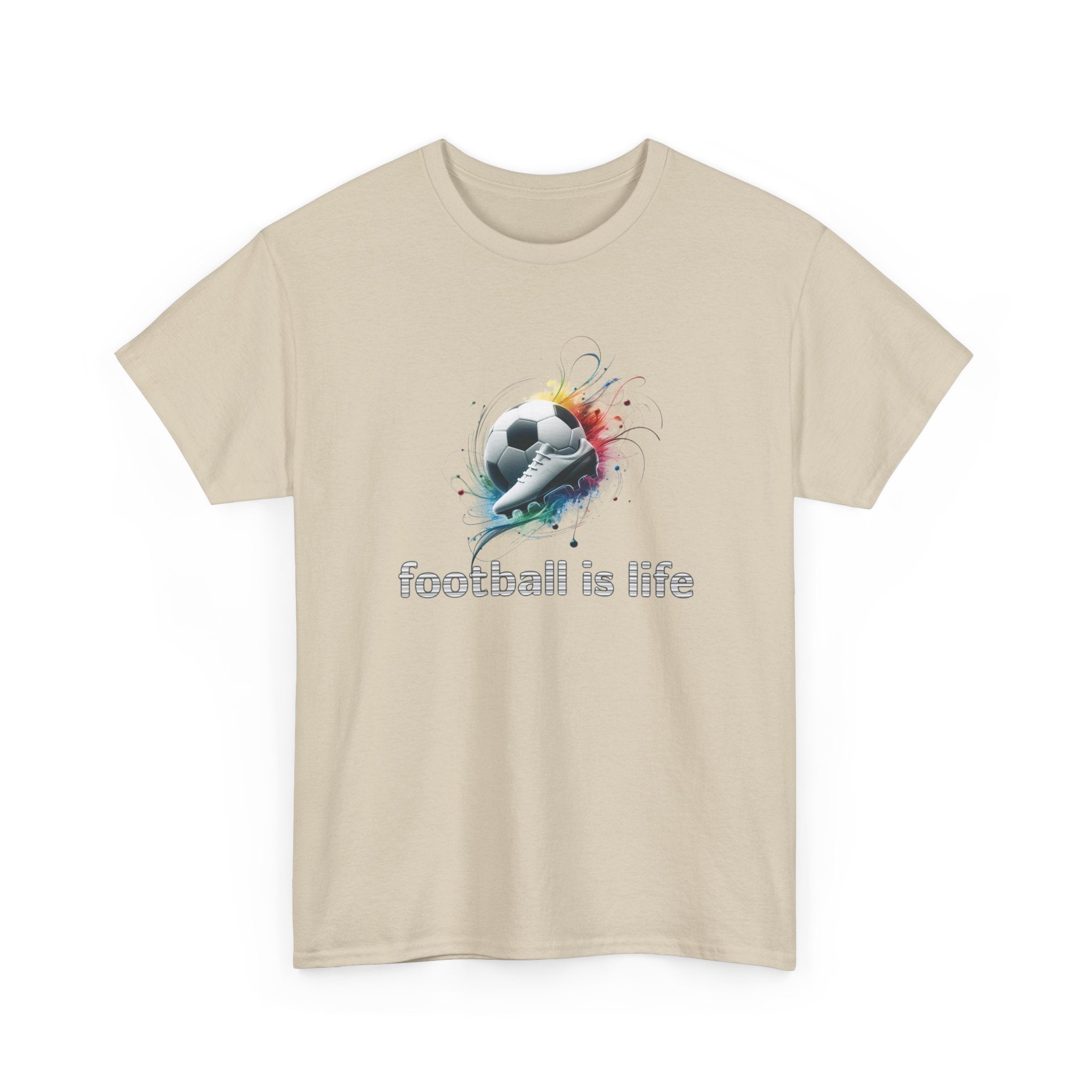 Football Is Life T-Shirt — Color Splash Soccer Ball Tee