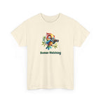T‑Shirt — Cute Bird with Binoculars "Human Watching" Graphic Tee
