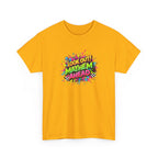 Look Out! Mayhem Ahead Graphic Tee — Colorful Retro Comic Humor Shirt