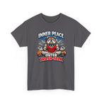 Funny Sports T-Shirt — "Inner Peace, Outer Trash-Talk" Bulldog Meditation Tee