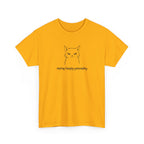 Funny Cat Face T-Shirt — 'Resting Hangry Personality' Minimalist Graphic Tee
