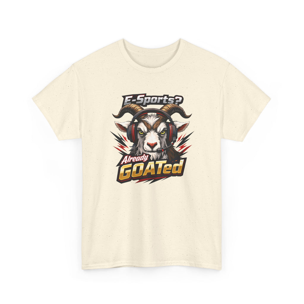 GOATed Esports T-Shirt – “Already GOATed” Sports Fan Graphic Tee