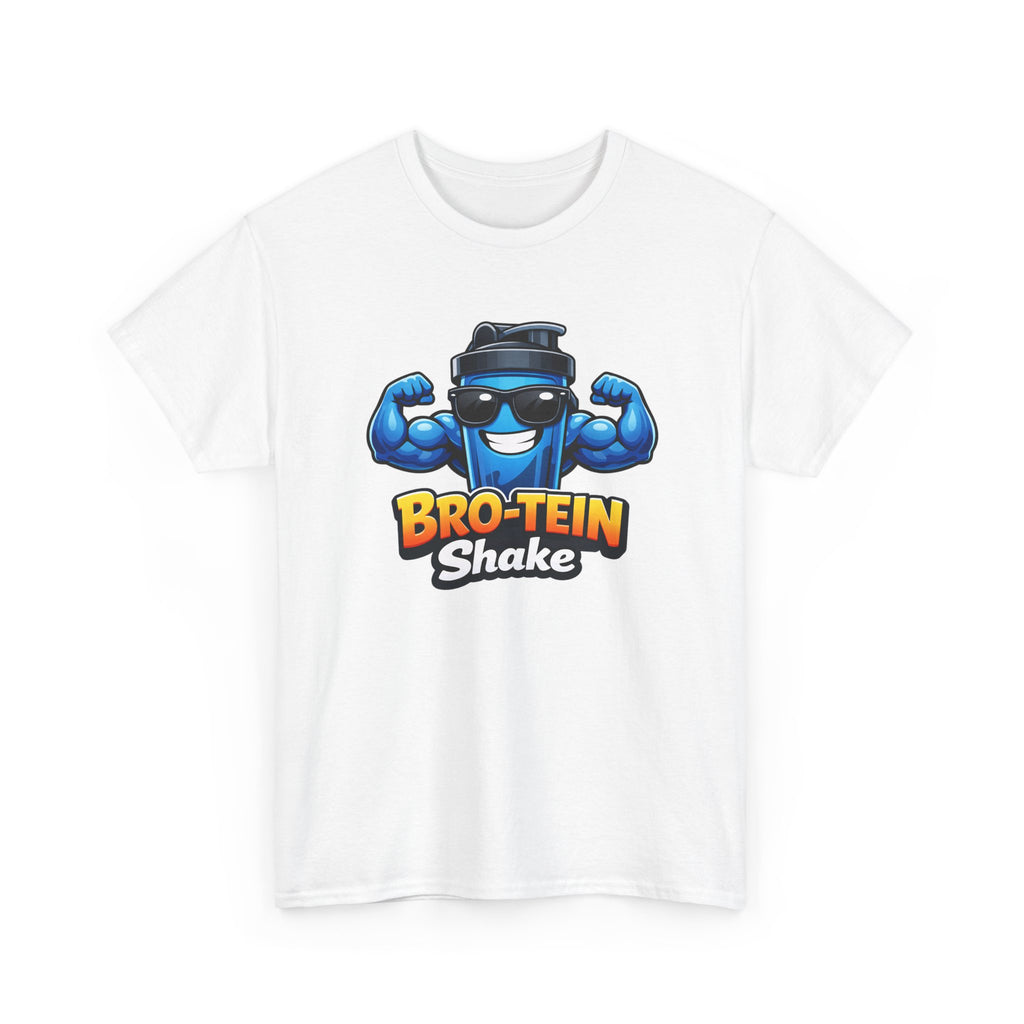 Bro-Tein Shake T-Shirt — Funny Muscle Shaker Gym Tee