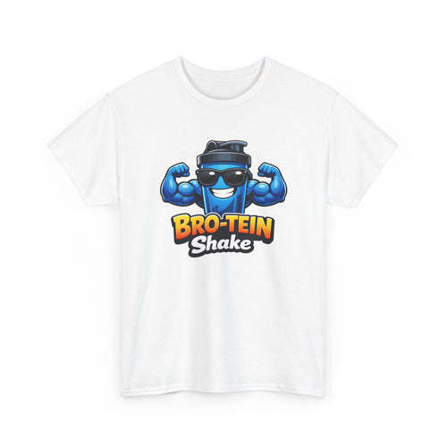 Bro-Tein Shake T-Shirt — Funny Muscle Shaker Gym Tee