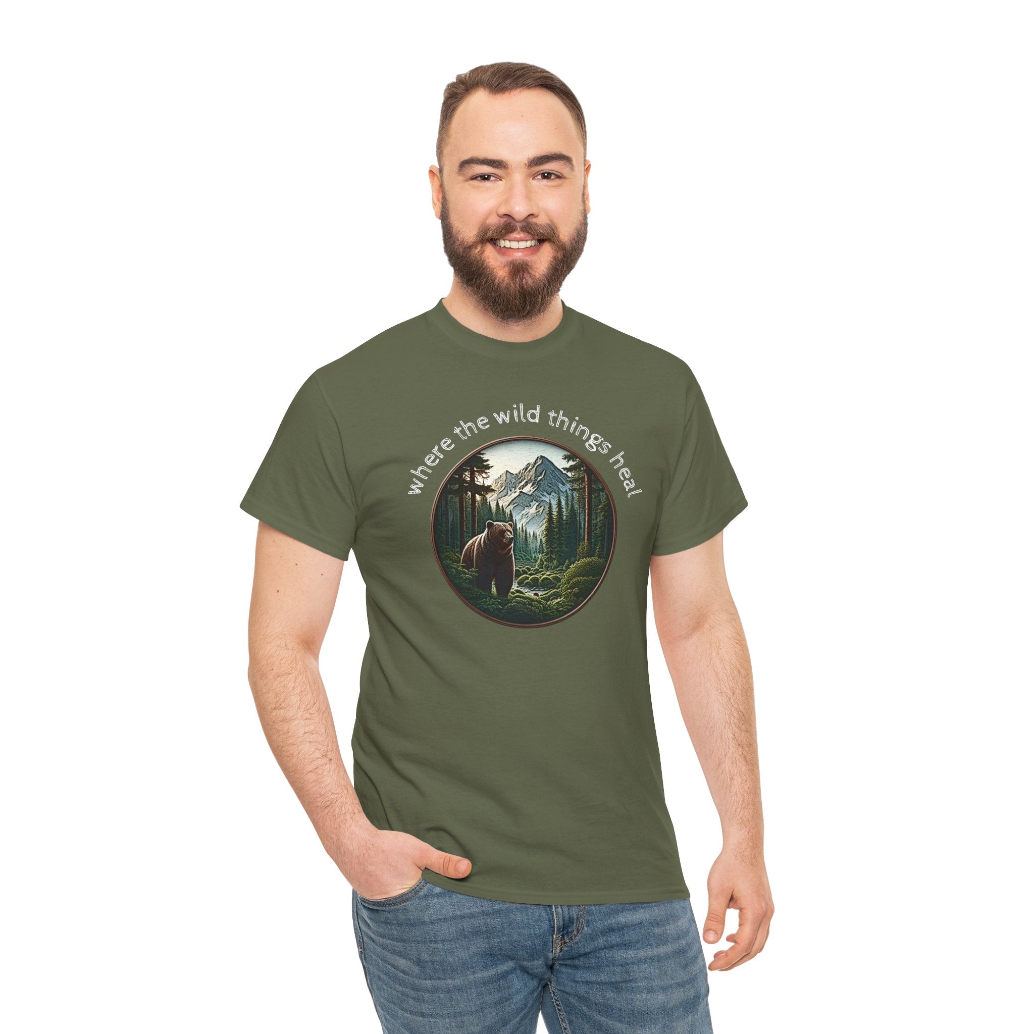Where the Wild Things Heal - Outdoor Meditation T-Shirt