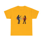 Music Lovers T‑Shirt – Guitarist & Singer Silhouette with Colorful Soundwave