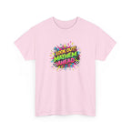 Look Out! Mayhem Ahead Graphic Tee — Colorful Retro Comic Humor Shirt