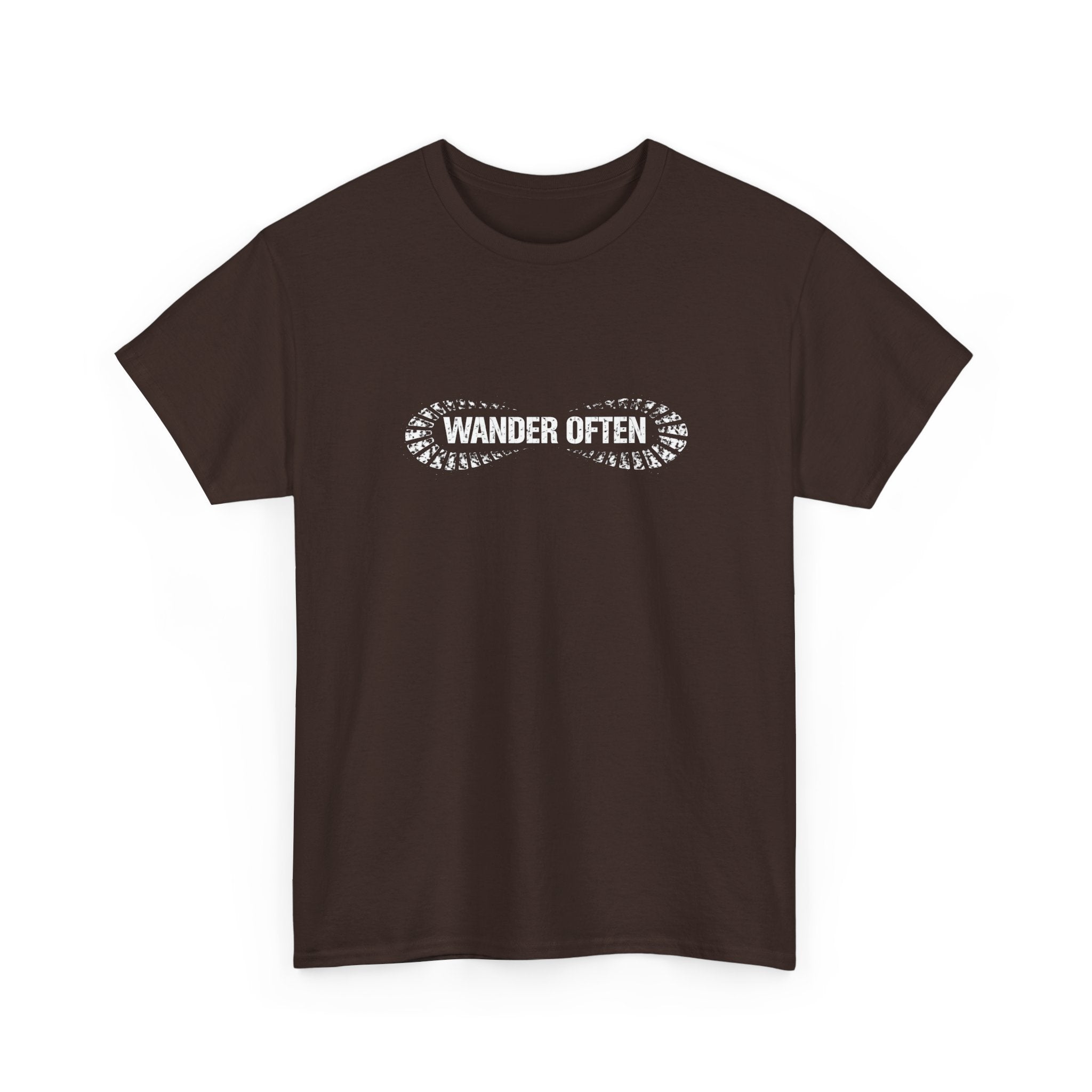 Wander Often T‑Shirt — Minimal Adventure Tee for Travelers & Hikers